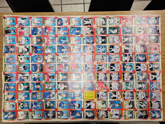 Picture of 1989 tops baseball sheet(132)