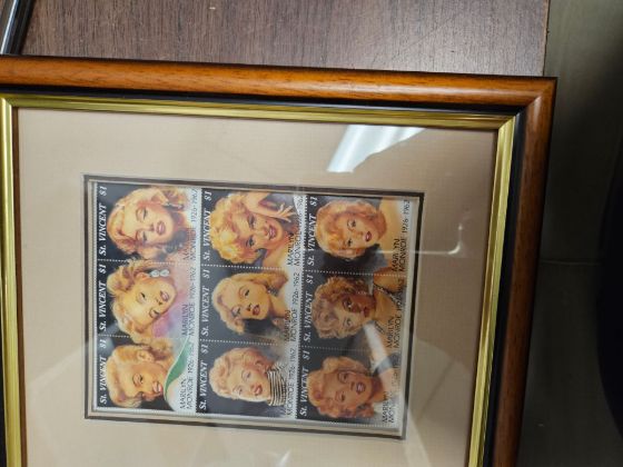 Picture of Marilyn Monroe stamp collection